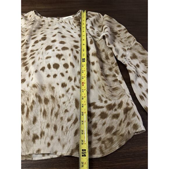 L'AGENCE Silk Blouse Women’s Small Bell Sleeve Dylan Cheetah Print - Picture 9 of 9